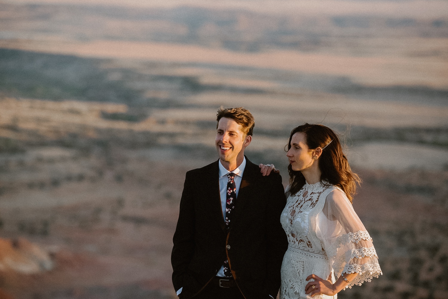 An intimate Ghost Ranch wedding on a beautiful summer day in Abiquiu, New Mexico. Photographed by Durango and Telluride wedding photographer Ashley Joyce.