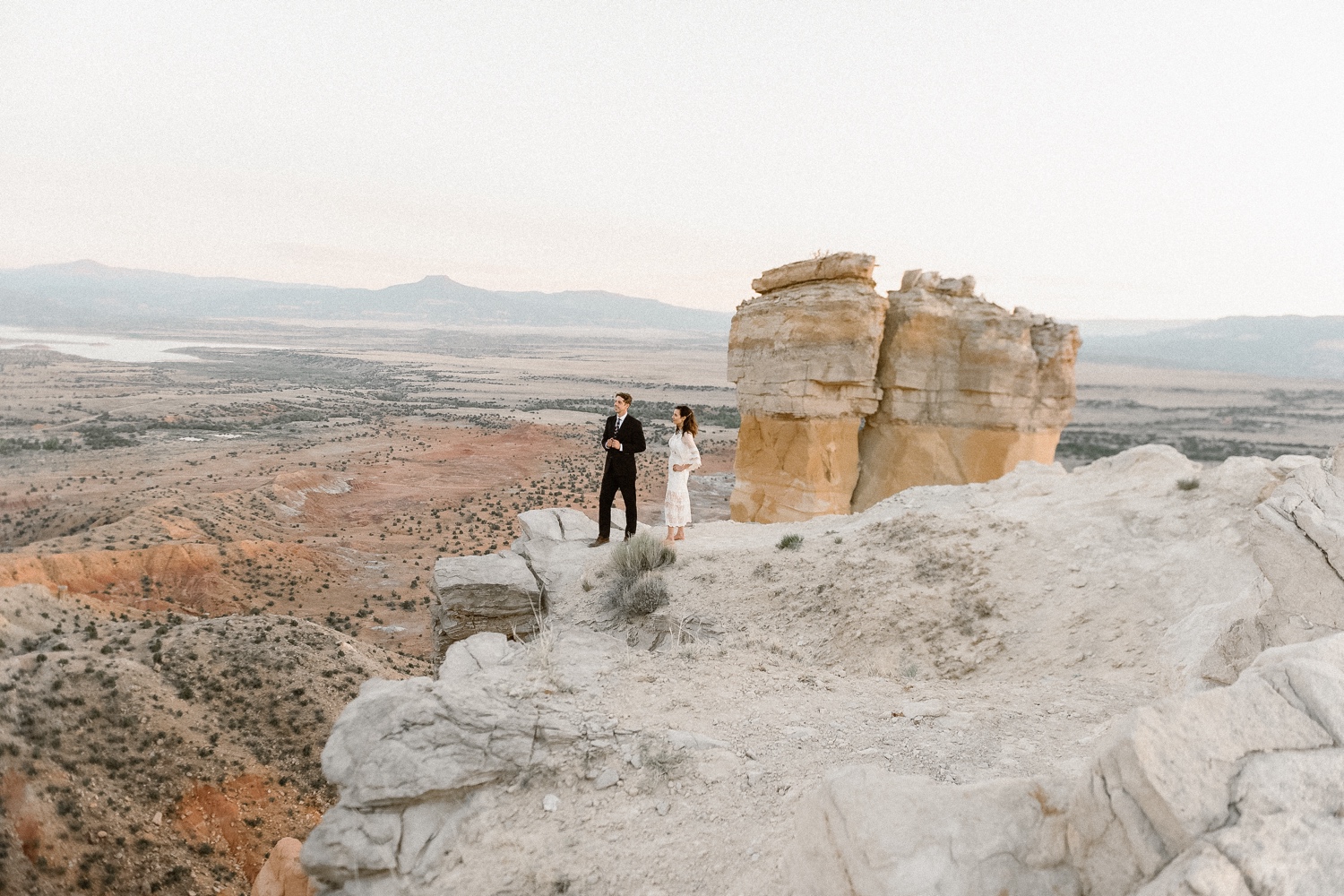 An intimate Ghost Ranch wedding on a beautiful summer day in Abiquiu, New Mexico. Photographed by Durango and Telluride wedding photographer Ashley Joyce.