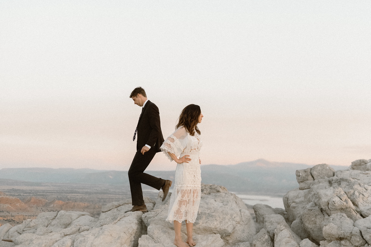 An intimate Ghost Ranch wedding on a beautiful summer day in Abiquiu, New Mexico. Photographed by Durango and Telluride wedding photographer Ashley Joyce.