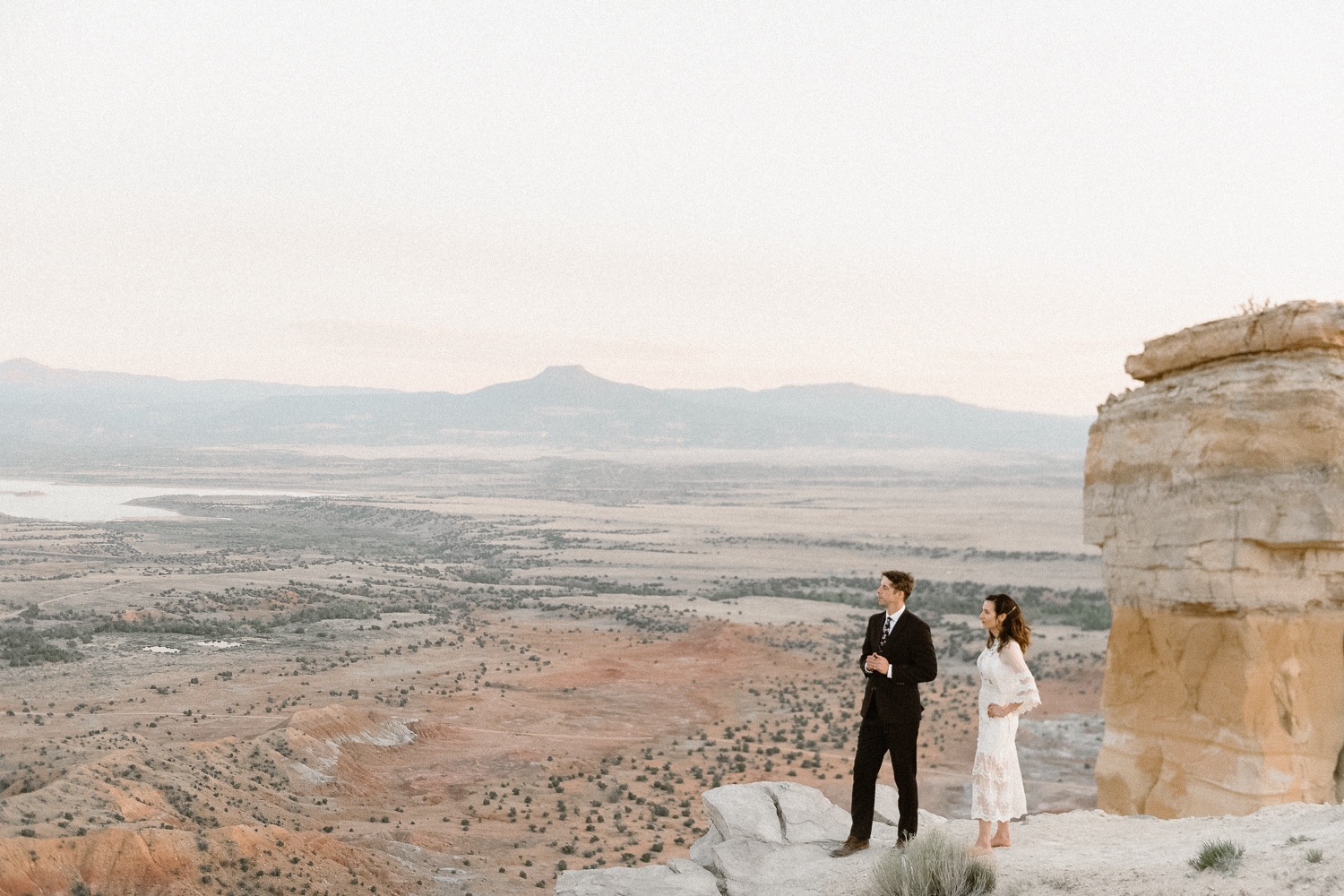 An intimate Ghost Ranch wedding on a beautiful summer day in Abiquiu, New Mexico. Photographed by Durango and Telluride wedding photographer Ashley Joyce.