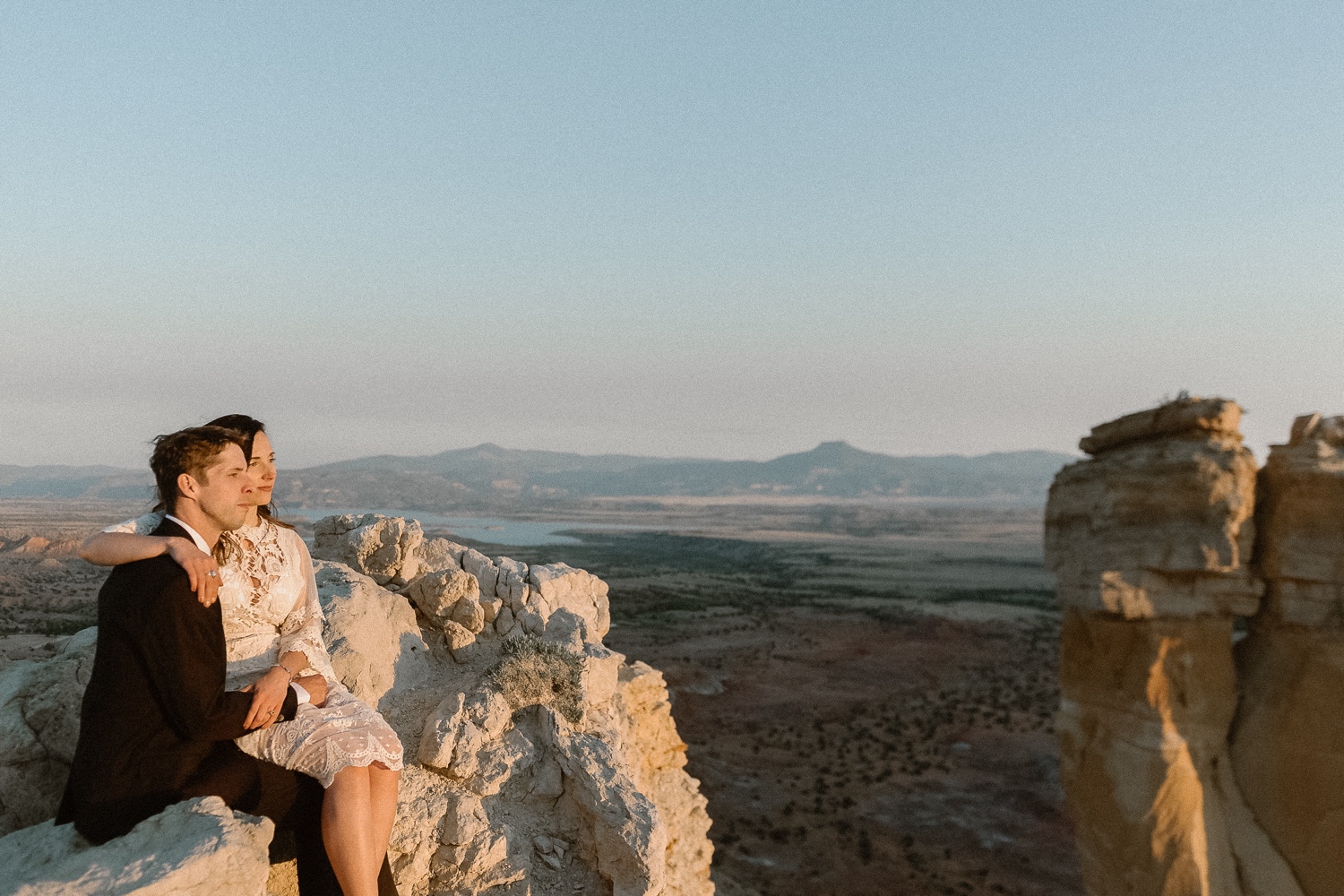 An intimate Ghost Ranch wedding on a beautiful summer day in Abiquiu, New Mexico. Photographed by Durango and Telluride wedding photographer Ashley Joyce.