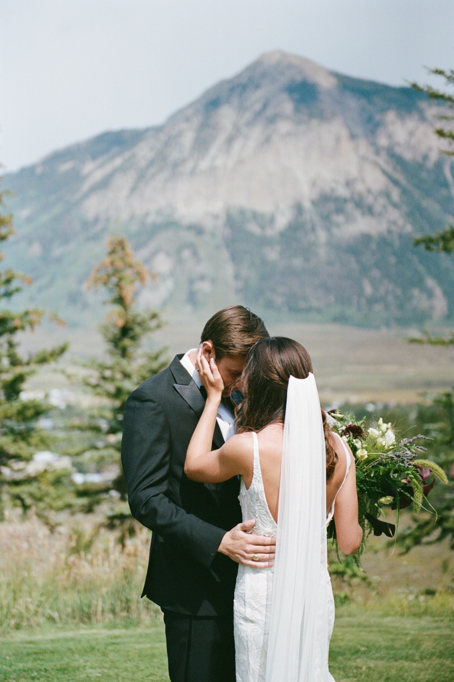 Colorado 35mm film wedding photography taken in Crested Butte by Durango and Telluride wedding photographer, Ashley Joyce. Photos from an intimate wedding in Crested Butte