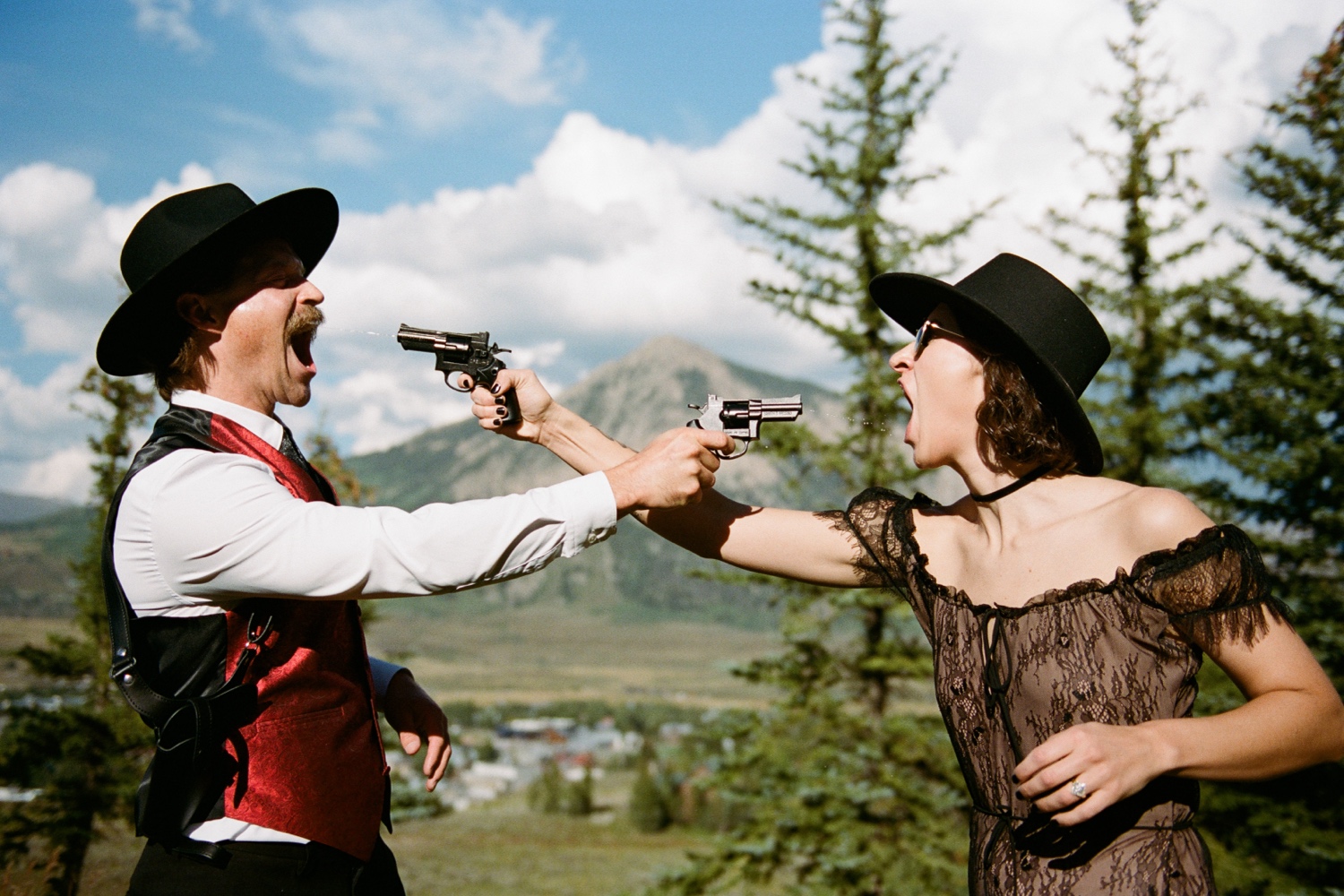 Colorado 35mm film wedding photography taken in Crested Butte by Durango and Telluride wedding photographer, Ashley Joyce. Photos from an intimate wedding in Crested Butte