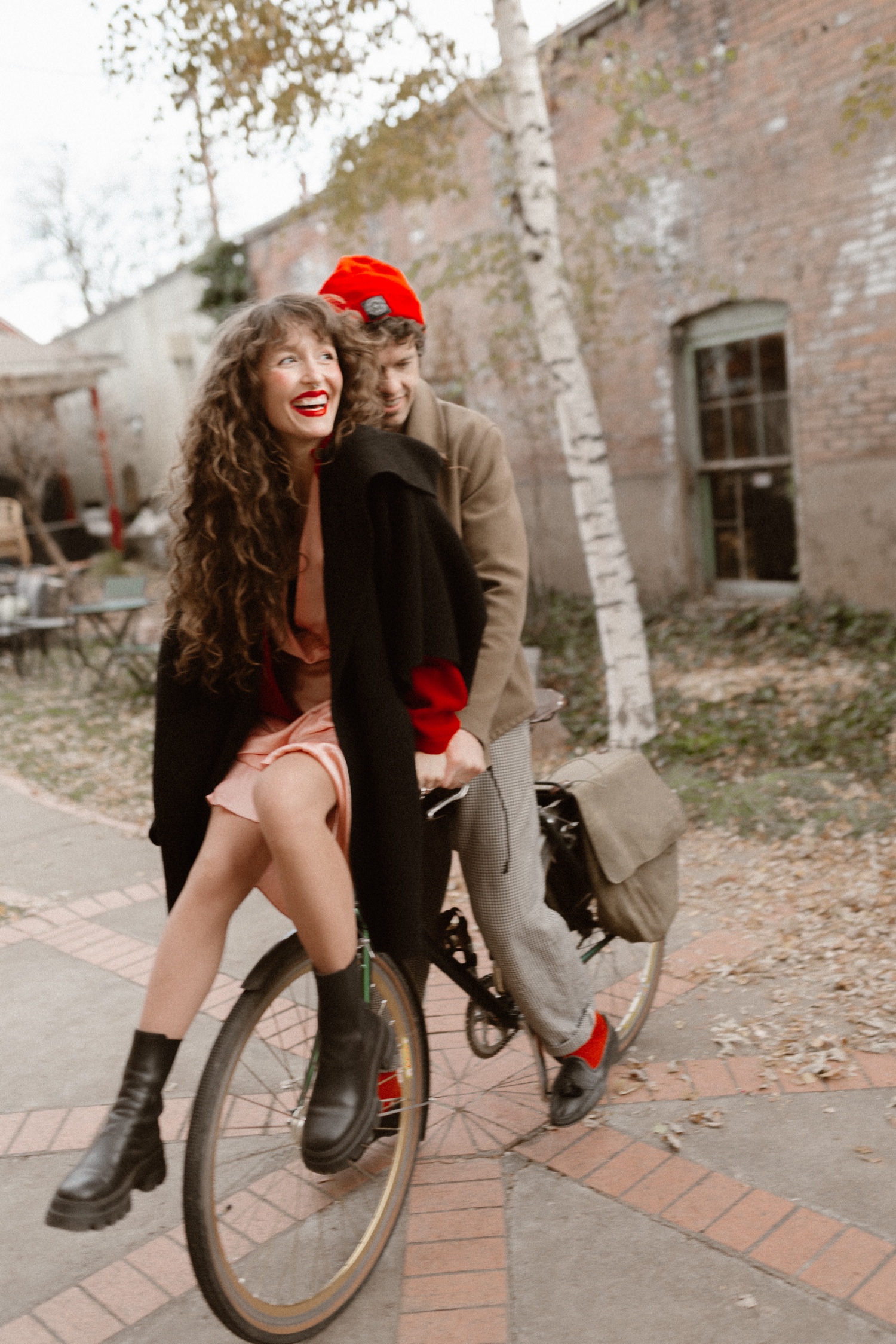 Romantic couples session in Durango, Colorado at The Rochester Hotel. Photographed by Durango and Telluride wedding photographer, Ashley Joyce.