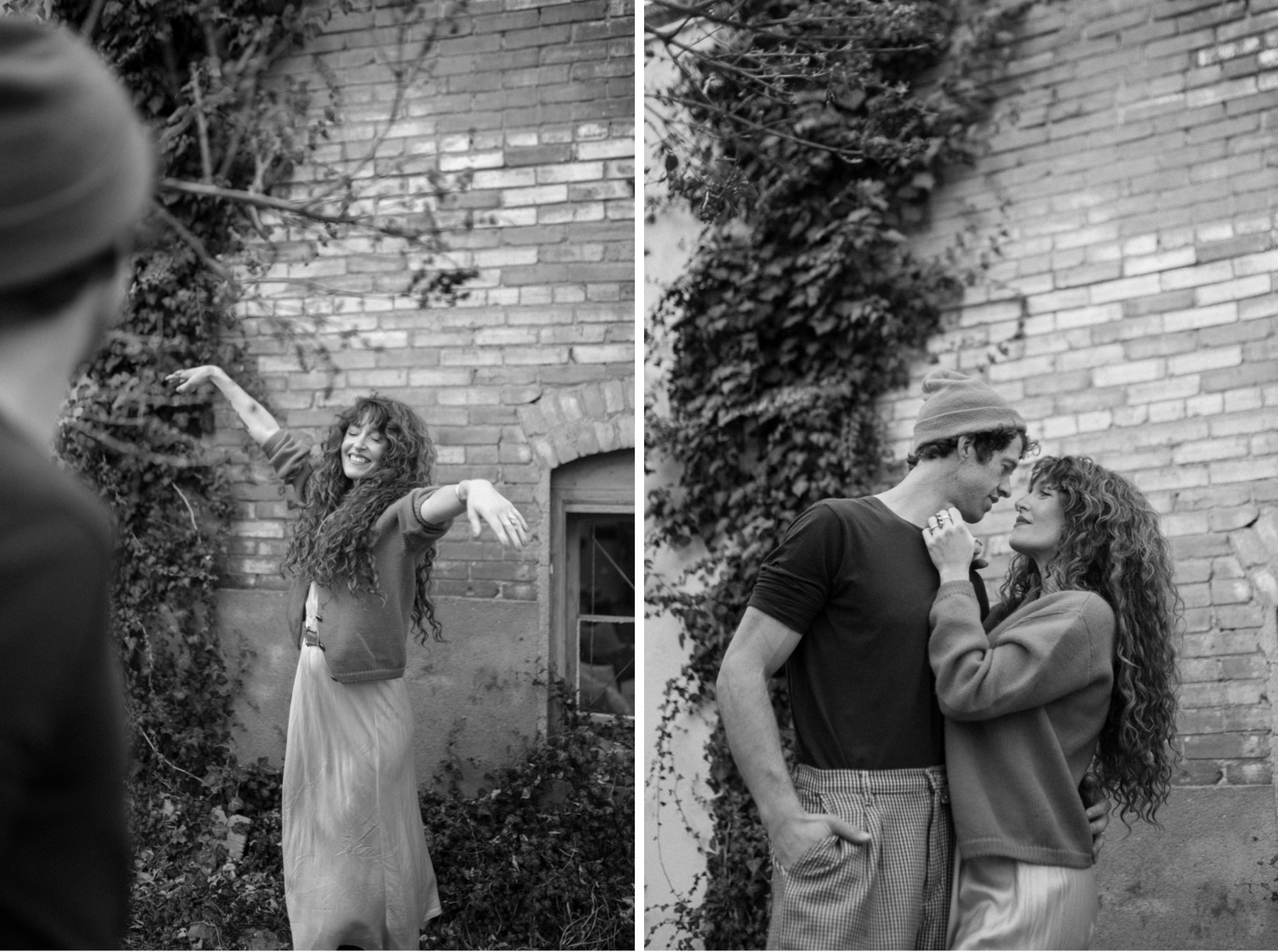 Romantic couples session in Durango, Colorado at The Rochester Hotel. Photographed by Durango and Telluride wedding photographer, Ashley Joyce.