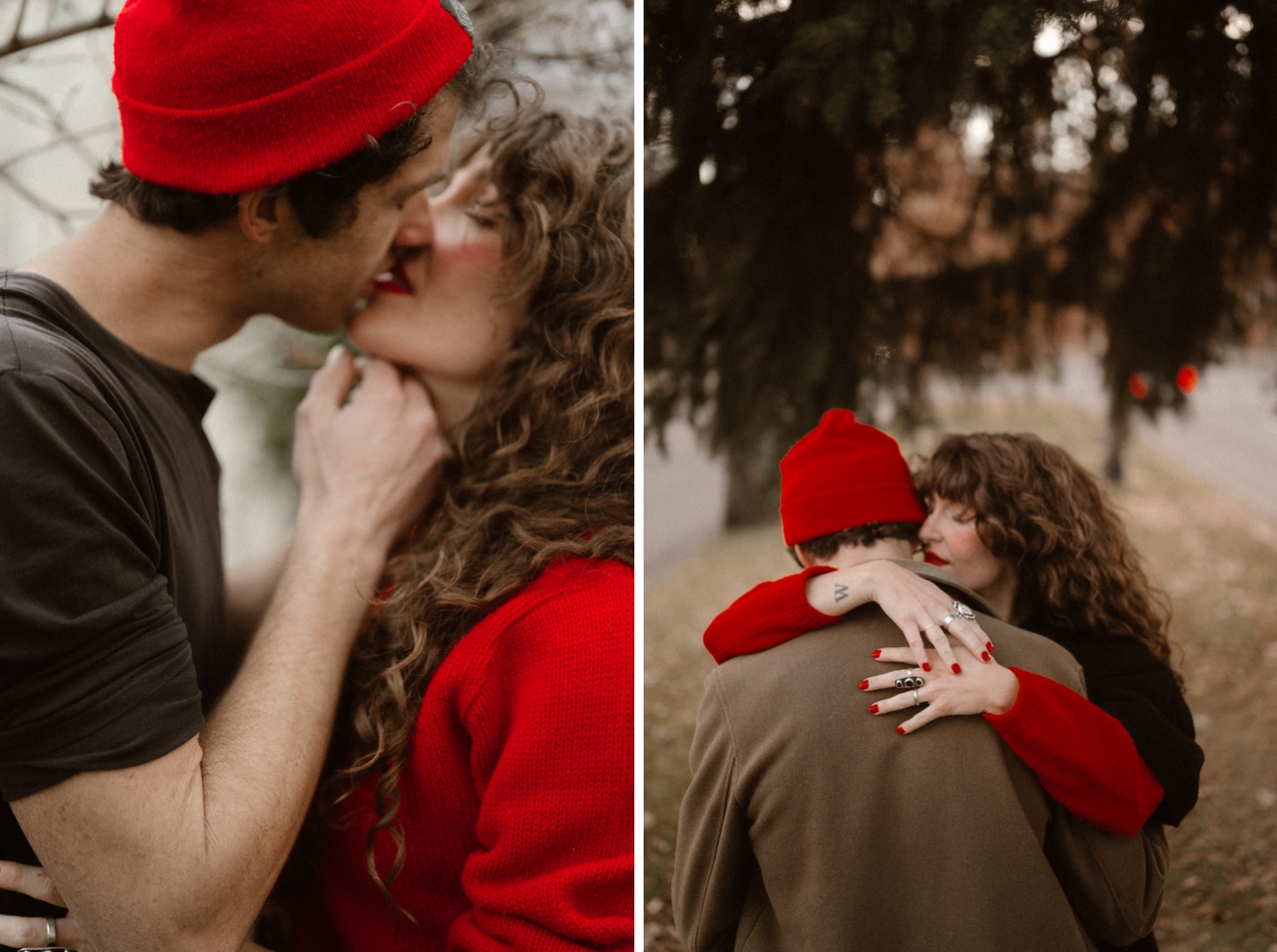 Romantic couples session in Durango, Colorado at The Rochester Hotel. Photographed by Durango and Telluride wedding photographer, Ashley Joyce.