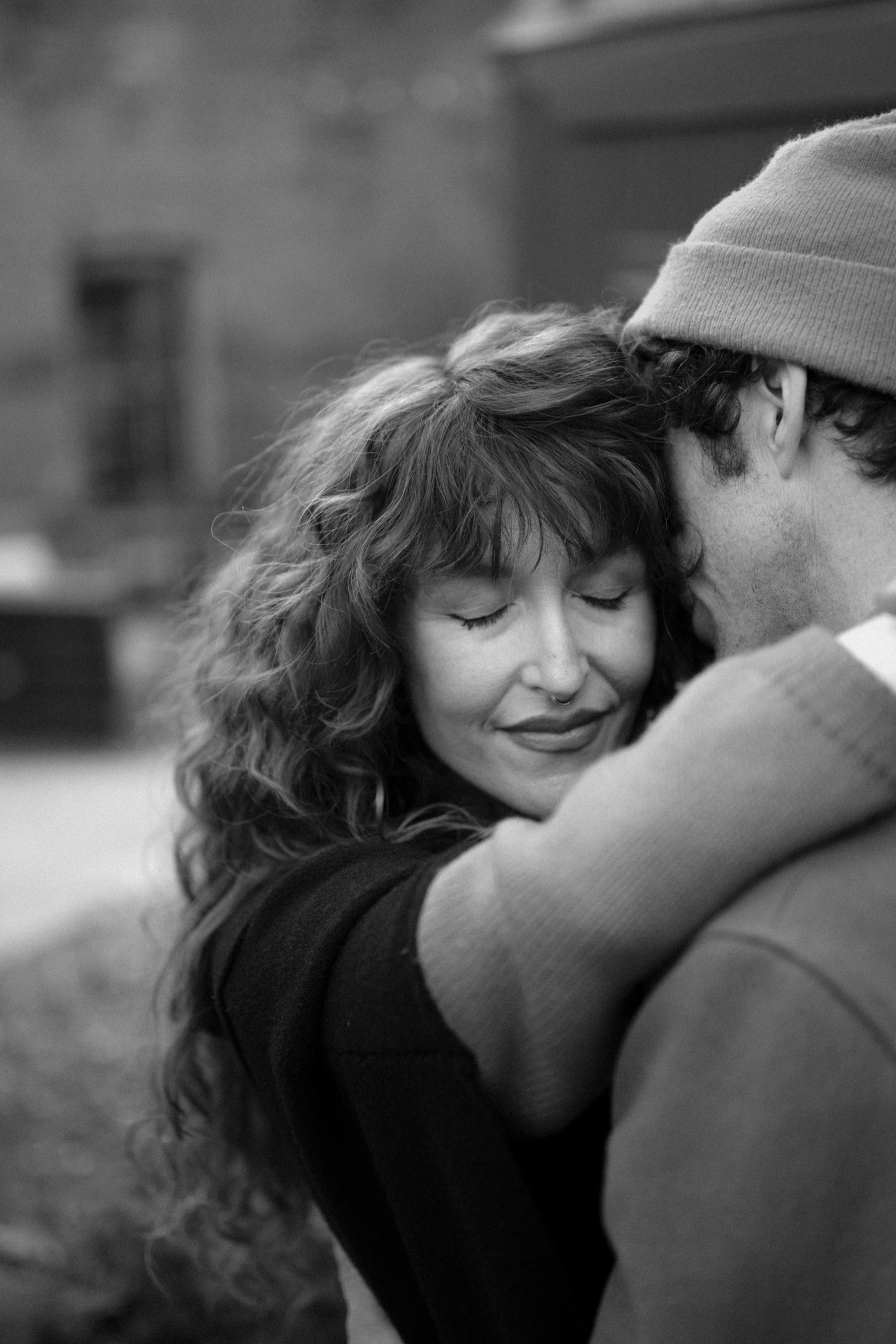 Romantic couples session in Durango, Colorado at The Rochester Hotel. Photographed by Durango and Telluride wedding photographer, Ashley Joyce.