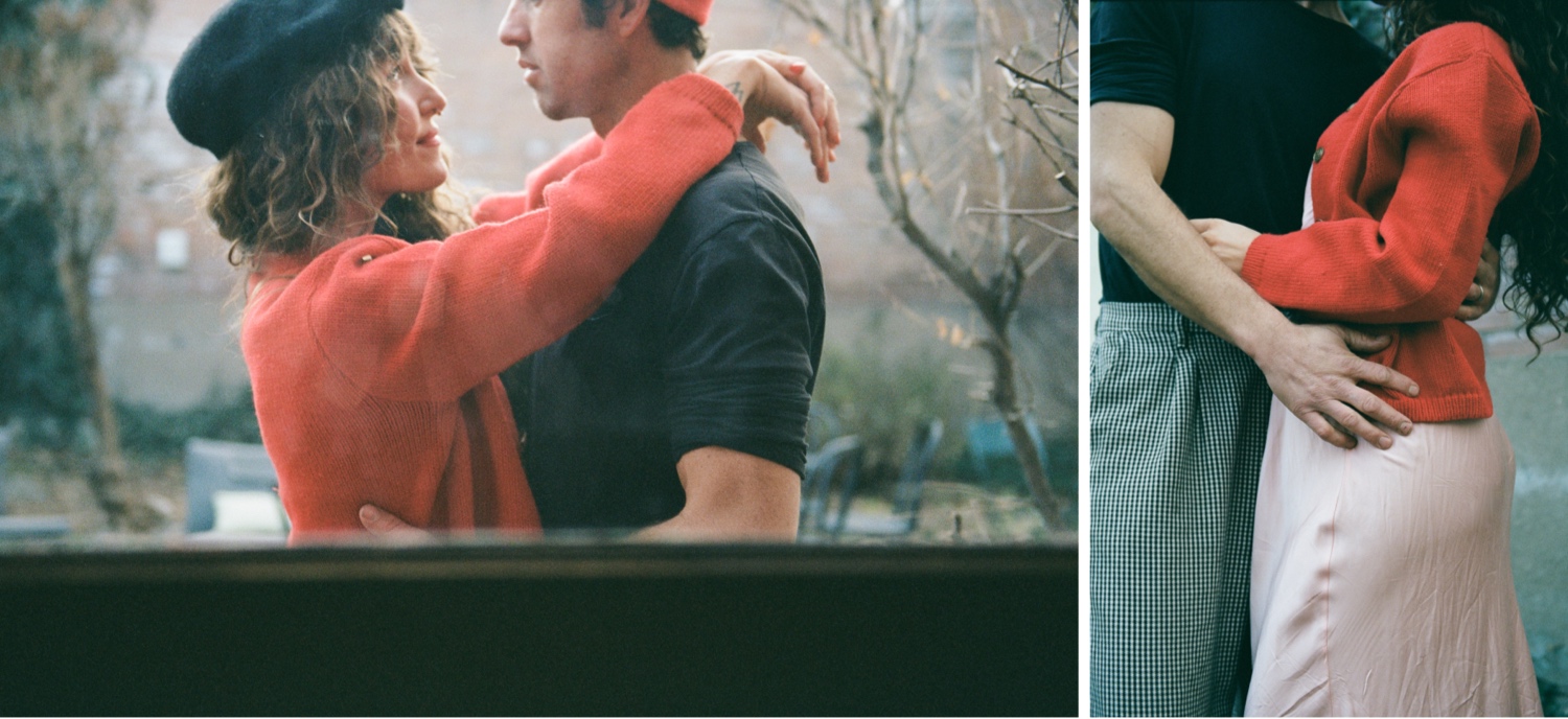 Romantic couples session in Durango, Colorado at The Rochester Hotel. Photographed by Durango and Telluride wedding photographer, Ashley Joyce.