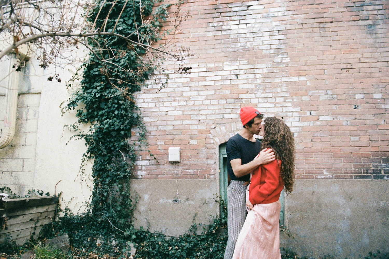 Romantic couples session in Durango, Colorado at The Rochester Hotel. Photographed by Durango and Telluride wedding photographer, Ashley Joyce.