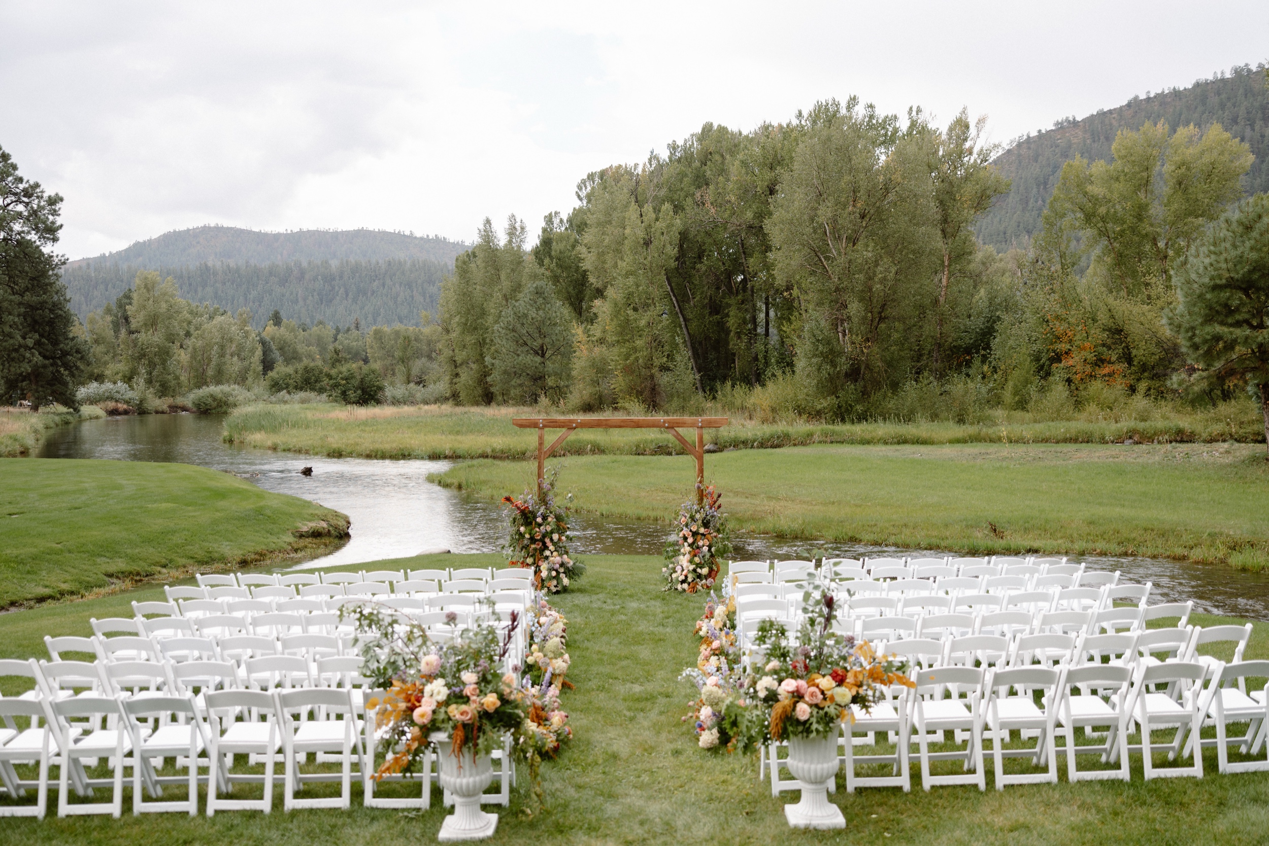 A romantic Durango wedding at a private estate on the outskirts of town. This late summer wedding was a real dream come true in Southwest Colorado, photographed by Telluride wedding photographer, Ashley Joyce