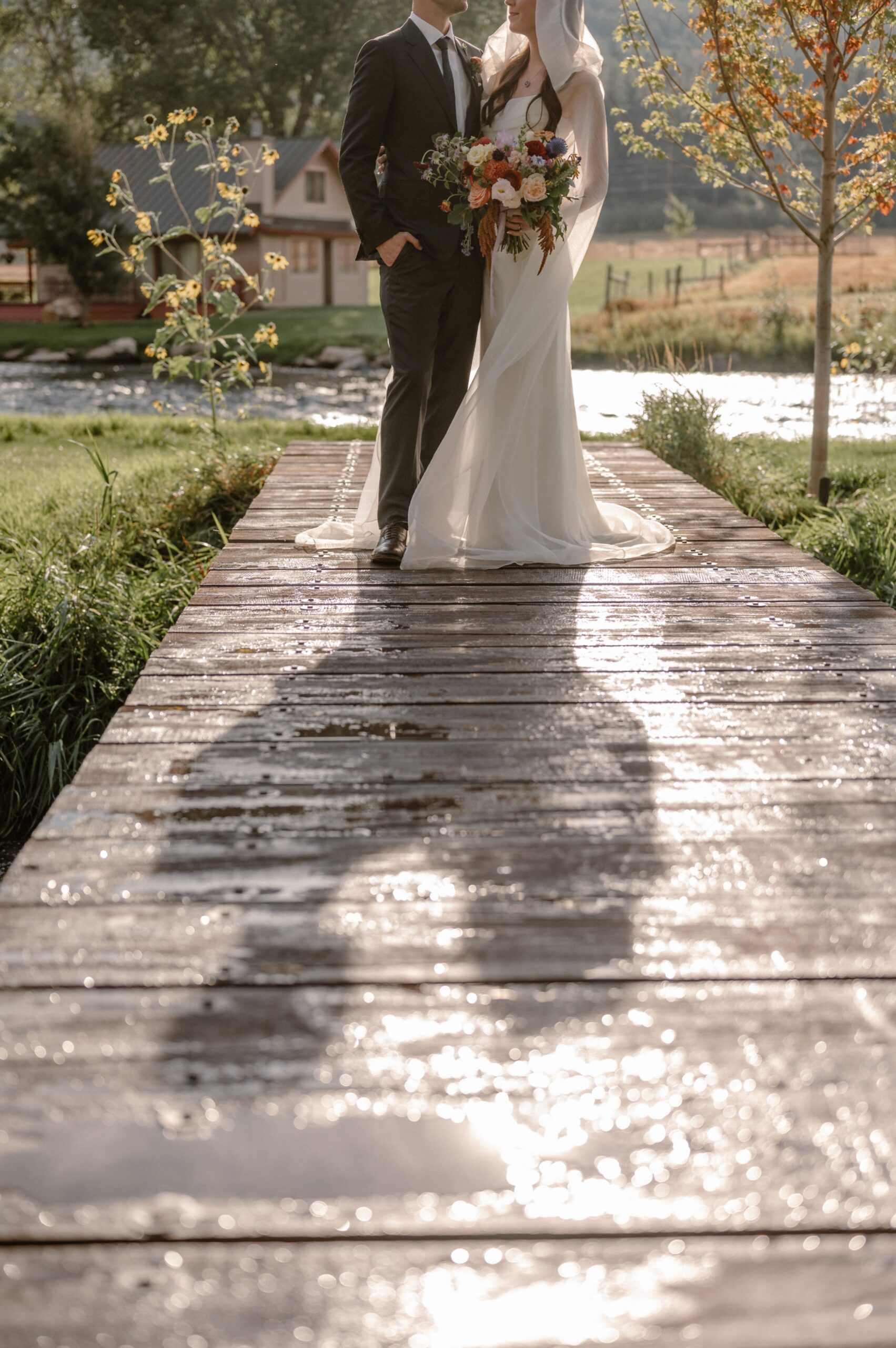 A romantic Durango wedding at a private estate on the outskirts of town. This late summer wedding was a real dream come true in Southwest Colorado, photographed by Telluride wedding photographer, Ashley Joyce